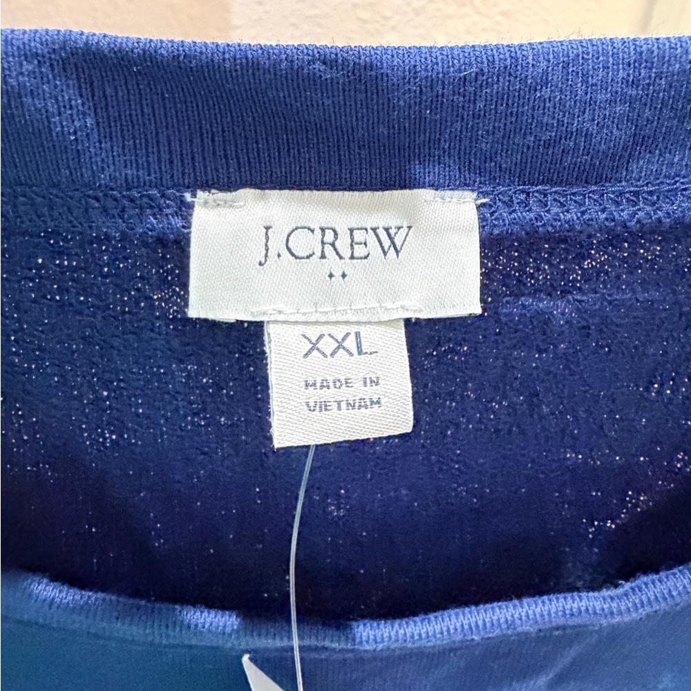 J. Crew Women's Navy Crewneck Sweater - Picture 3 of 4